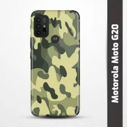 Pružný obal na Motorola Moto G20 s motivem Maskáč