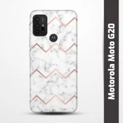 Pružný obal na Motorola Moto G20 s motivem Bílý mramor