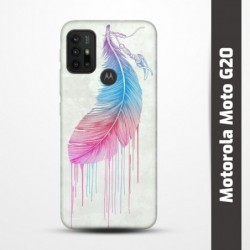 Pružný obal na Motorola Moto G20 s motivem Pírko