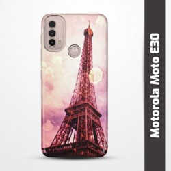 Pružný obal na Motorola Moto E30 s motivem Paris