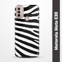 Pružný obal na Motorola Moto E30 s motivem Zebra