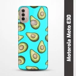 Pružný obal na Motorola Moto E30 s motivem Avokádo