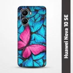 Pružný obal na Huawei Nova 10 SE s motivem Modří motýli