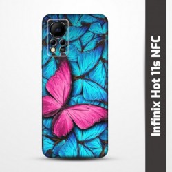 Pružný obal na Infinix Hot 11s NFC s motivem Modří motýli
