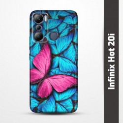 Pružný obal na Infinix Hot 20i s motivem Modří motýli