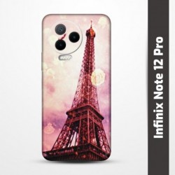 Pružný obal na Infinix Note 12 Pro s motivem Paris