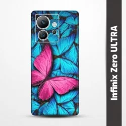 Pružný obal na Infinix Zero ULTRA s motivem Modří motýli