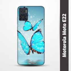 Pružný obal na Motorola Moto E22 s motivem Motýli