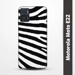 Pružný obal na Motorola Moto E22 s motivem Zebra