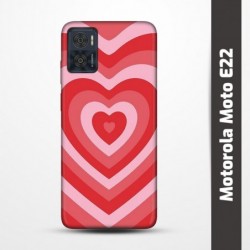 Pružný obal na Motorola Moto E22 s motivem Srdce