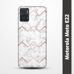 Pružný obal na Motorola Moto E22 s motivem Bílý mramor