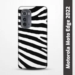 Pružný obal na Motorola Moto Edge 2022 s motivem Zebra