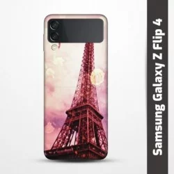 Pružný obal na Samsung Galaxy Z Flip 4 s motivem Paris