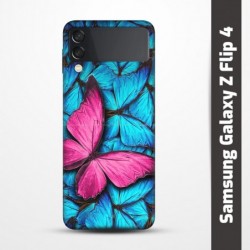 Pružný obal na Samsung Galaxy Z Flip 4 s motivem Modří motýli