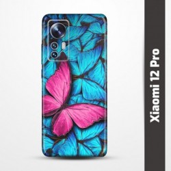 Pružný obal na Xiaomi 12 Pro s motivem Modří motýli