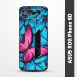 Pružný obal na ASUS ROG Phone 6D s motivem Modří motýli