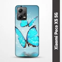 Pružný obal na Xiaomi Poco X5 5G s motivem Motýli