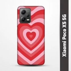 Pružný obal na Xiaomi Poco X5 5G s motivem Srdce