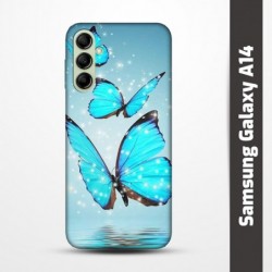 Pružný obal na Samsung Galaxy A14 s motivem Motýli