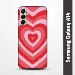 Pružný obal na Samsung Galaxy A14 s motivem Srdce