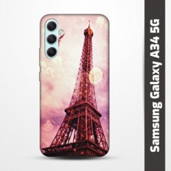 Pružný obal na Samsung Galaxy A34 5G s motivem Paris