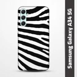 Pružný obal na Samsung Galaxy A34 5G s motivem Zebra