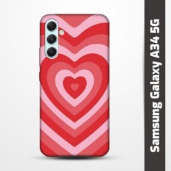 Pružný obal na Samsung Galaxy A34 5G s motivem Srdce