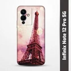 Pružný obal na Infinix Note 12 Pro 5G s motivem Paris