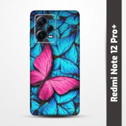 Pružný obal na Redmi Note 12 Pro+ s motivem Modří motýli