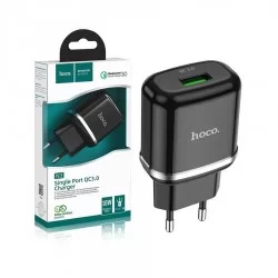 Nabíječka HOCO N3 USB 3A QC 3.0 síťový adaptér-Černá