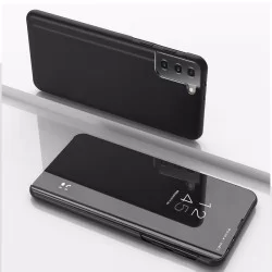 Zrcadlové pouzdro na Samsung Galaxy S21 FE-Černý lesk