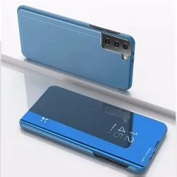 Zrcadlové pouzdro na Samsung Galaxy S21 FE-Modrý lesk