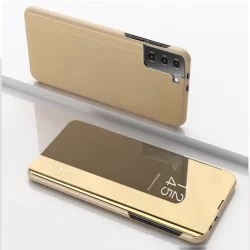 Zrcadlové pouzdro na Samsung Galaxy S21 FE-Zlatý lesk