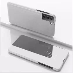 Zrcadlové pouzdro na Samsung Galaxy S21 FE-Stříbrný lesk