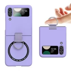 Magnetický tvrdý obal na Samsung Galaxy Z Flip 3 | Luxury case-Fialová