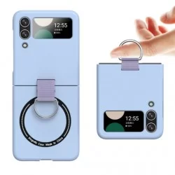 Magnetický tvrdý obal na Samsung Galaxy Z Flip 3 | Luxury case-Světle modrá