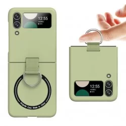Magnetický tvrdý obal na Samsung Galaxy Z Flip 3 | Luxury case-Světle zelená