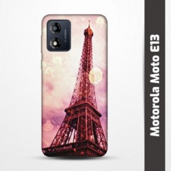 Pružný obal na Motorola Moto E13 s motivem Paris