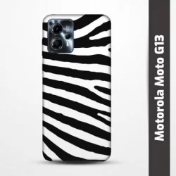 Pružný obal na Motorola Moto G13 s motivem Zebra