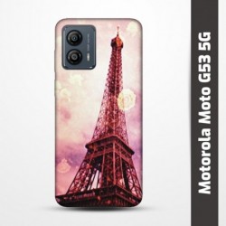 Pružný obal na Motorola Moto G53 5G s motivem Paris