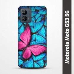 Pružný obal na Motorola Moto G53 5G s motivem Modří motýli