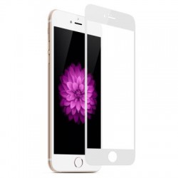 Tvrzené ochranné sklo s bílým rámečkem na mobil iPhone SE 2022