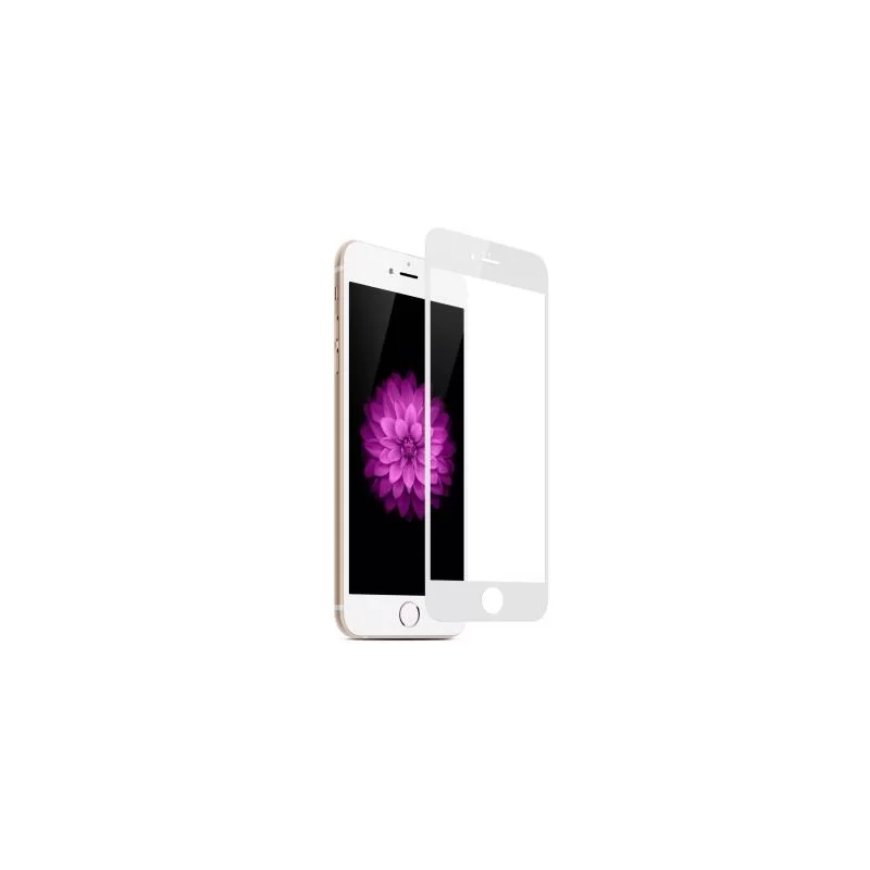 Tvrzené ochranné sklo s bílým rámečkem na mobil iPhone 8