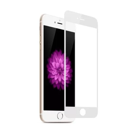 Tvrzené ochranné sklo s bílým rámečkem na mobil iPhone 8