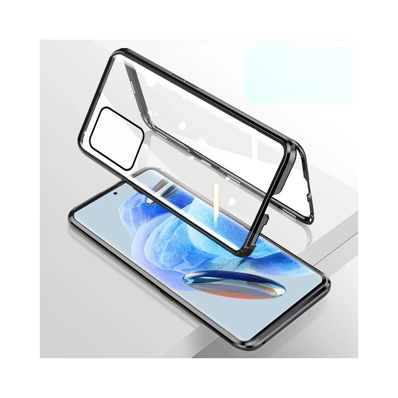 Magnetický kryt 360° s tvrzenými skly na Xiaomi Redmi Note 12 Pro+ 5G
