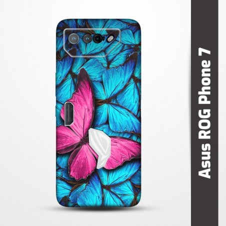 Pružný obal na Asus ROG Phone 7 s motivem Modří motýli