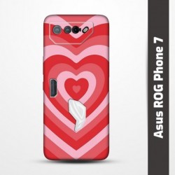 Pružný obal na Asus ROG Phone 7 s motivem Srdce