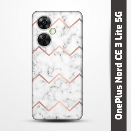 Pružný obal na OnePlus Nord CE 3 Lite 5G s motivem Bílý mramor