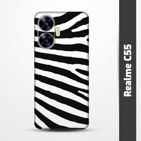 Pružný obal na Realme C55 s motivem Zebra