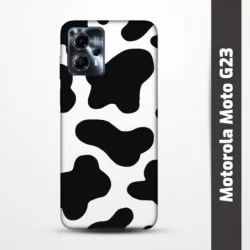 Pružný obal na Motorola Moto G23 s motivem Cow